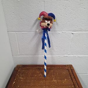 Looney Tunes Taz Jester Plush Wand Play-By-Play 1998 17" (L)